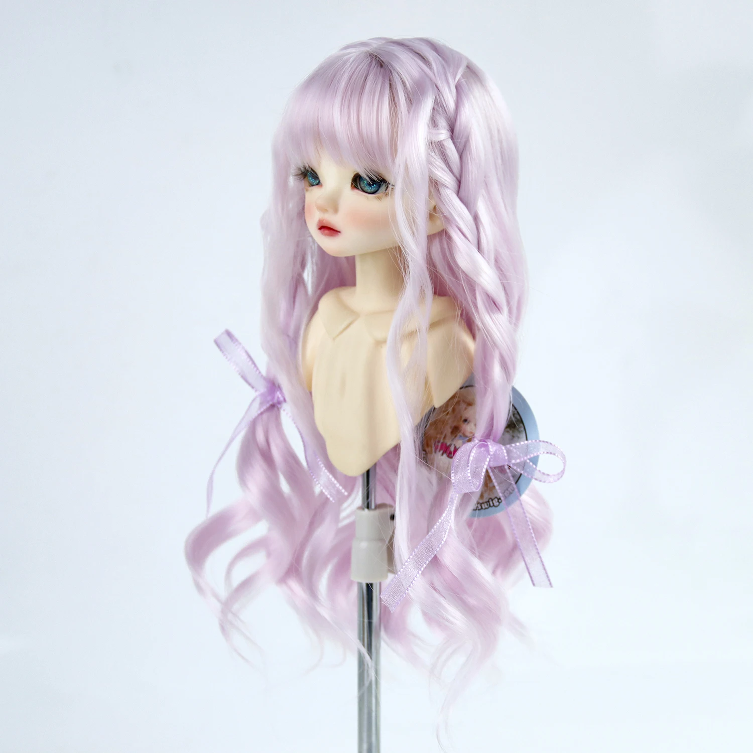 Парики для кукол 1/4 7-8 дюймов длинные вьющиеся волосы молочный шелк аксессуары BJD/