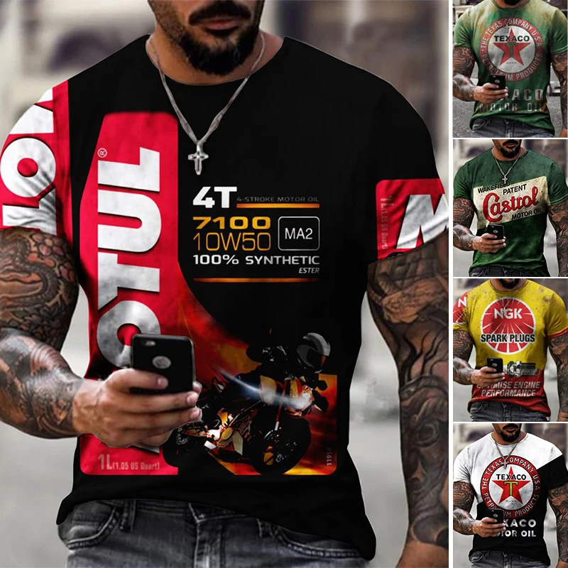 

2022 летняя повседневная мужская футболка в стиле ретро, уличные модные топы с 3D принтом и коротким рукавом, свободные футболки большого разм...