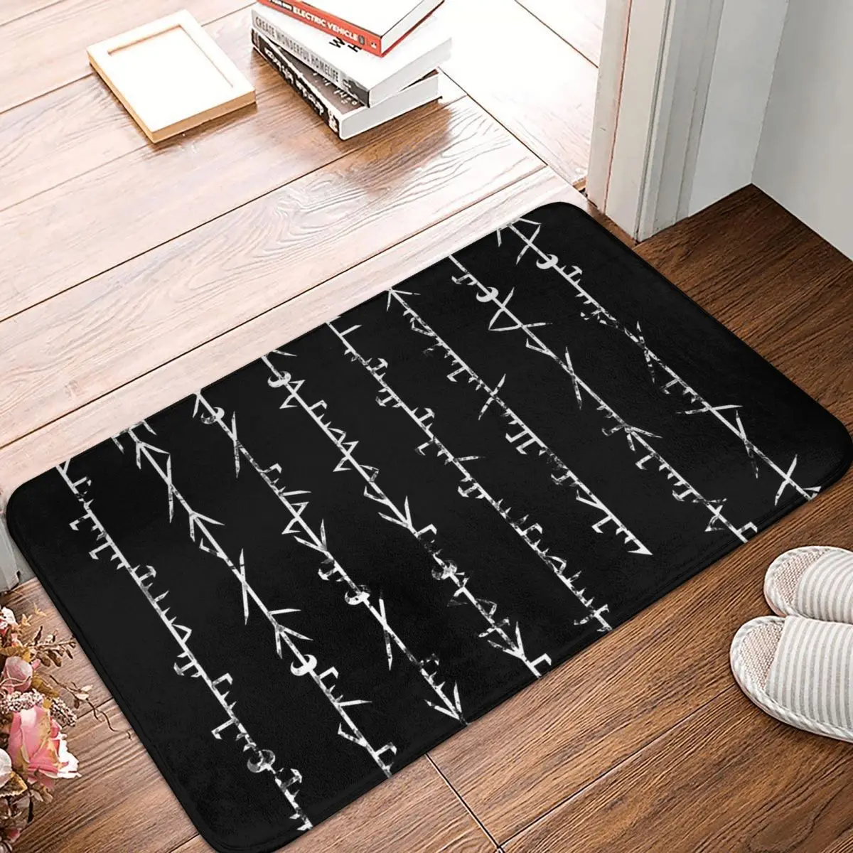 

Geek Anti-Slip Doormat Bath Mat Phyrexian Inscription Balcony Carpet Welcome Rug Bedroom Decor