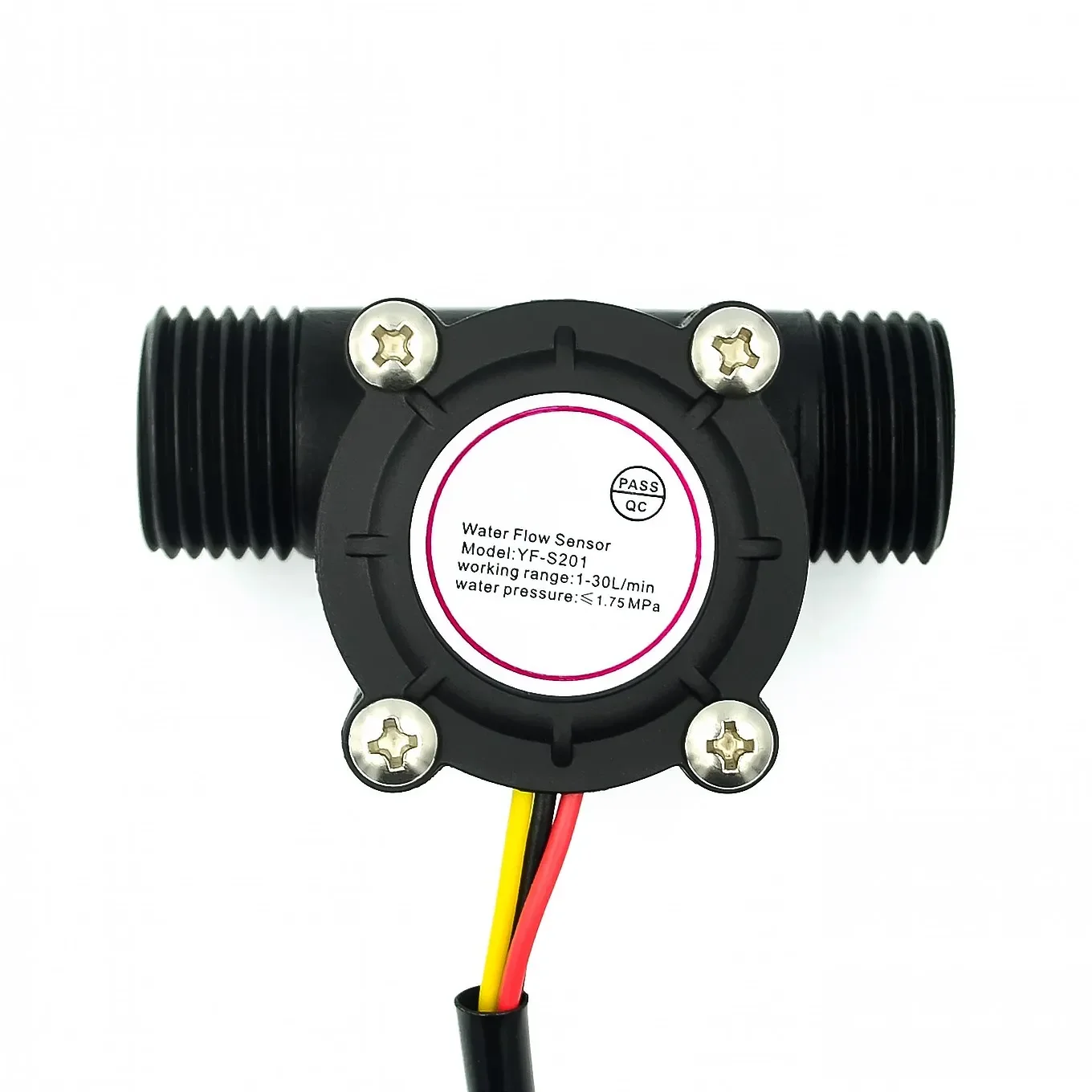 12V Water Flow Sensor DC 5-18V Flowmeter Hall Control Liquid Switch 1-30L/min 2.0MPa YF-S201 FS300A