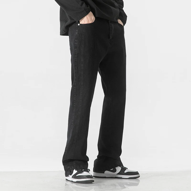 Men‘’s Jeans Y2K Vintage Wash Jeans Men Straight Wide Leg Jeans Homme Streetwear Korea Fashion Highstreet Denim Pants for Men