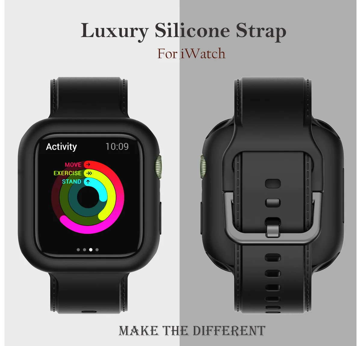 

Силиконовый ремешок и чехол для Apple Watch Band 7 6 5 4 3 2 1 SE, резиновый браслет из корреи для Apple Watch 45 41 44 40 42 38, для iWatch