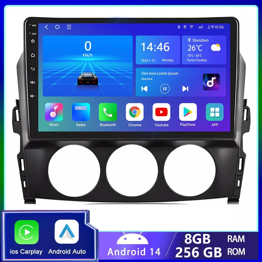 9-дюймовый автомобильный радиоприемник мультимедийный видеоплеер для Mazda MX-5 MX5 MX 5