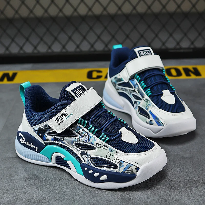 

Super Cool Running Shoes Children Boy Spring & Autumn Kids Sneakers Soft Sole Teenager Sport Shoes Boys Mesh Student Trainers