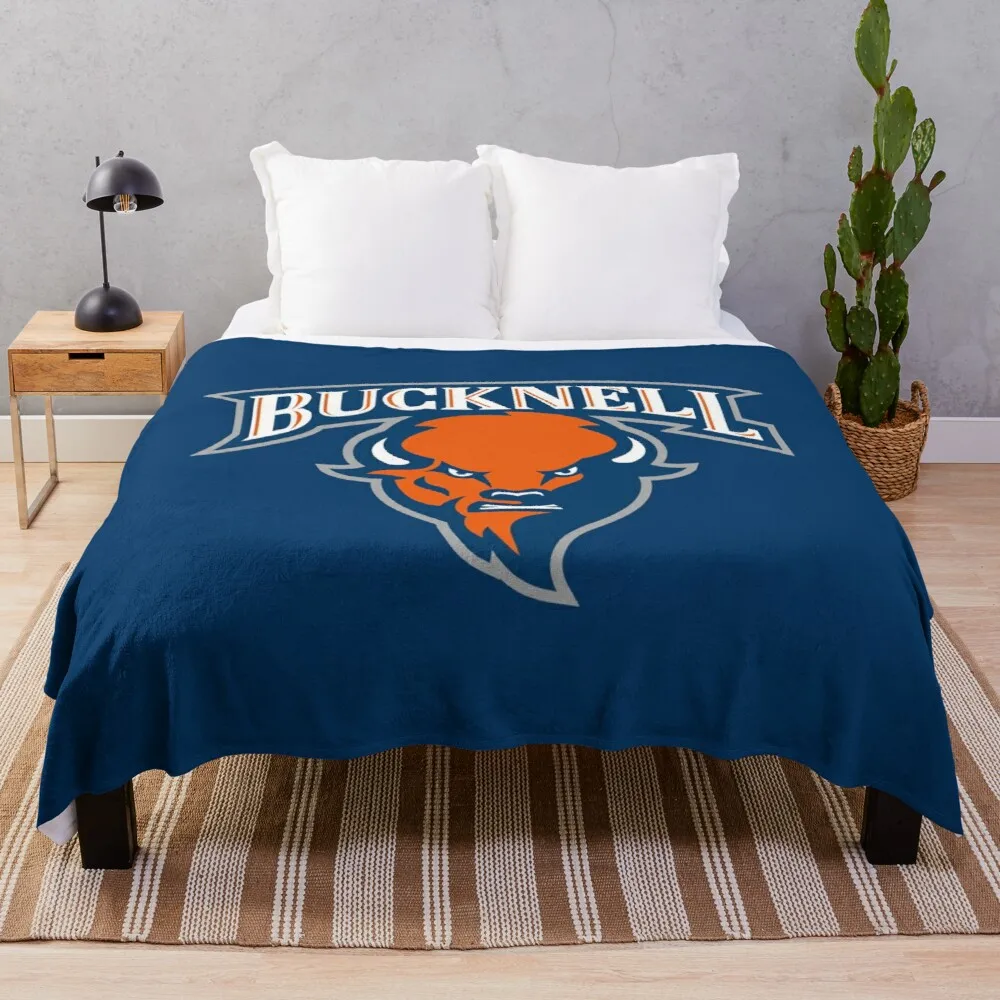 

Bucknell Bison Throw Blanket big thick furry couple blanket soft plush plaid Personalized gift