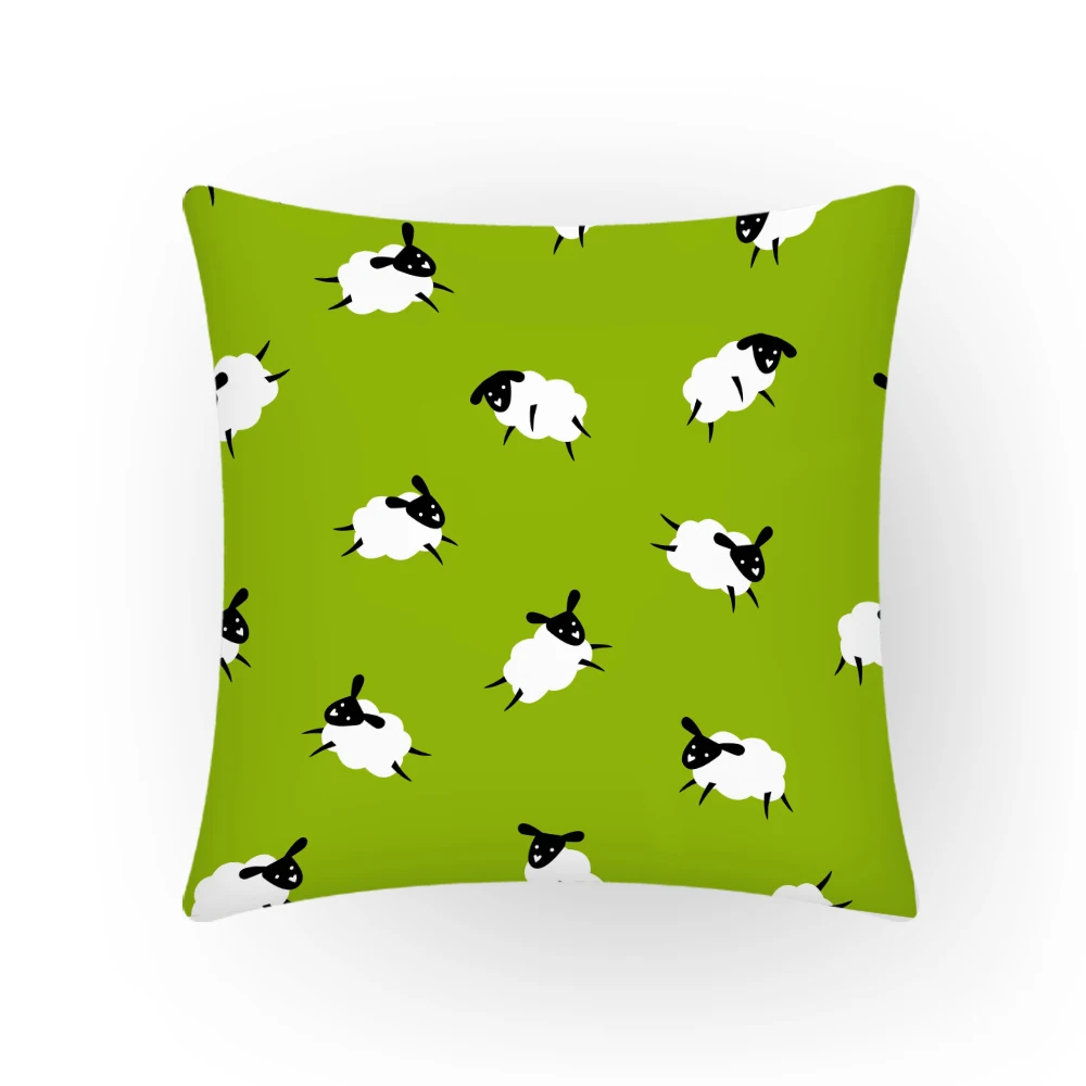 

Simple Pillowcases 45x45cm Cartoon Animals Bird Poduszki Dekoracyjne Sheep Comfortable Chair Velvet Cushion Covers Vintage E2355
