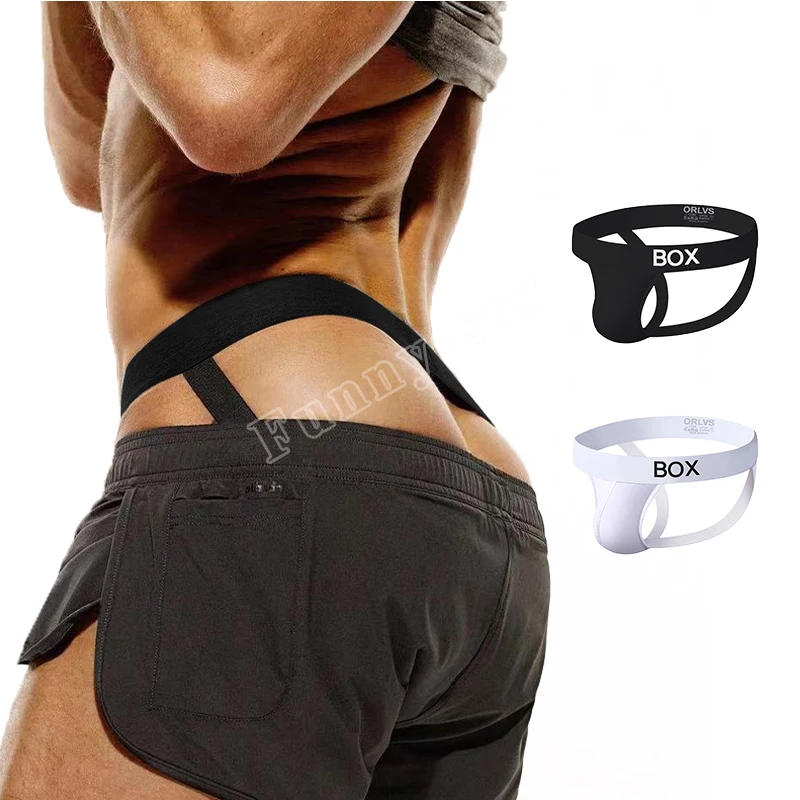 

ORLVS однотонные мужские стринги, нижнее белье, властные, полые, летние, без одежды, Тонги, двойной дизайн D, романтичное сексуальное T-образное ...