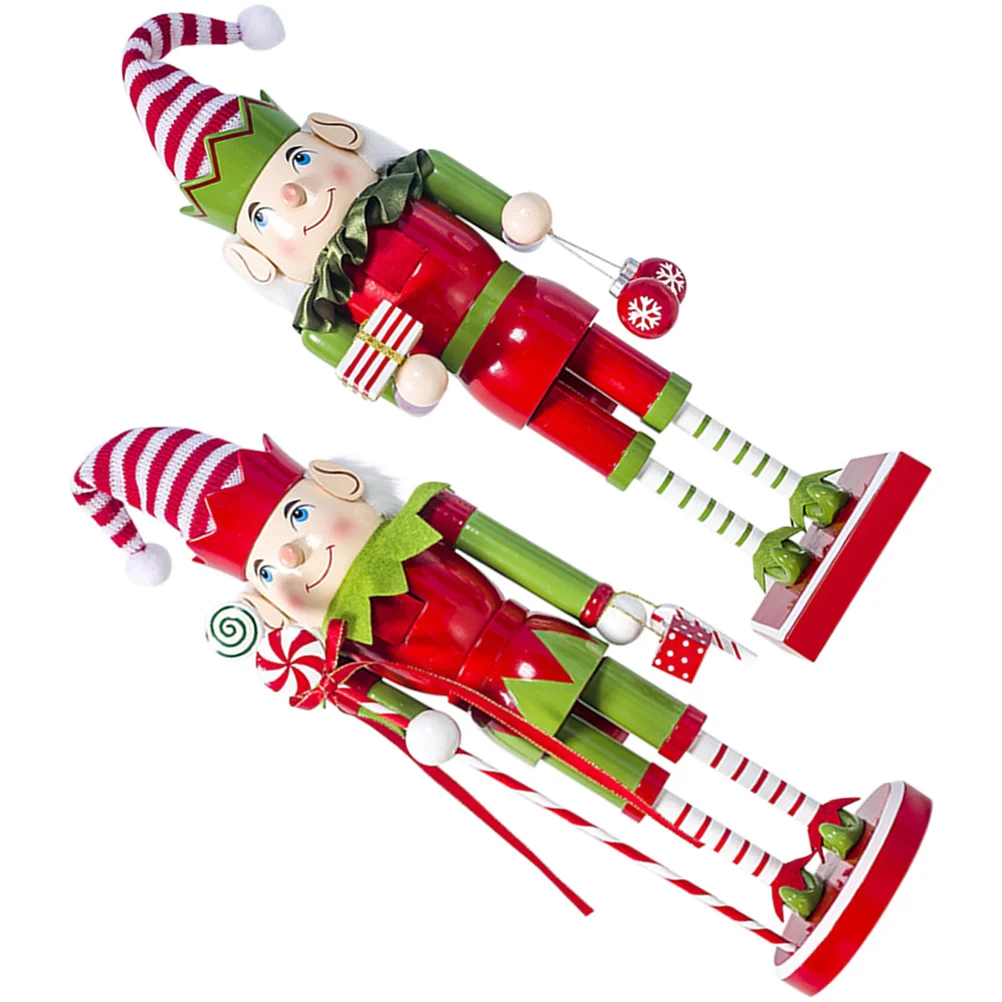 

Деревянное украшение для стола, Рождественское украшение для стола с изображением солдата, фигурки эльфов