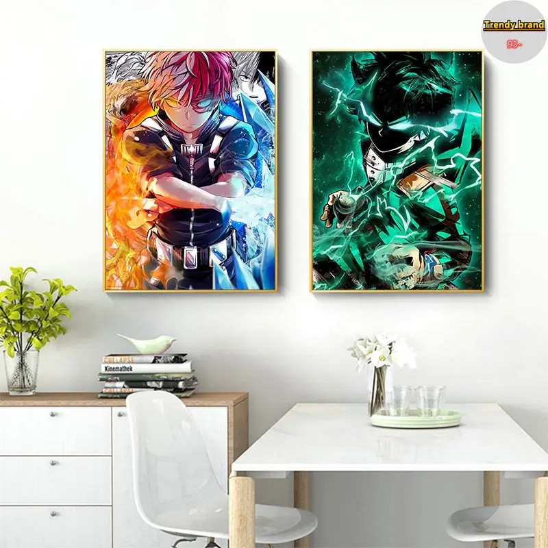 

Japanese Anime My Hero Academia Canvas Painting Art Nordic Posters and Prints Wall Pictures for Living Room Decoration Frameless