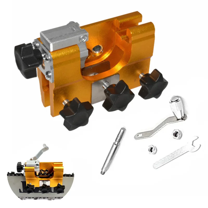 

Portable Chainsaw Chain Sharpener Aluminum alloy Sharpening Jig Woodworking Grinding Tools for All Kinds of Chain Saw Sharpening