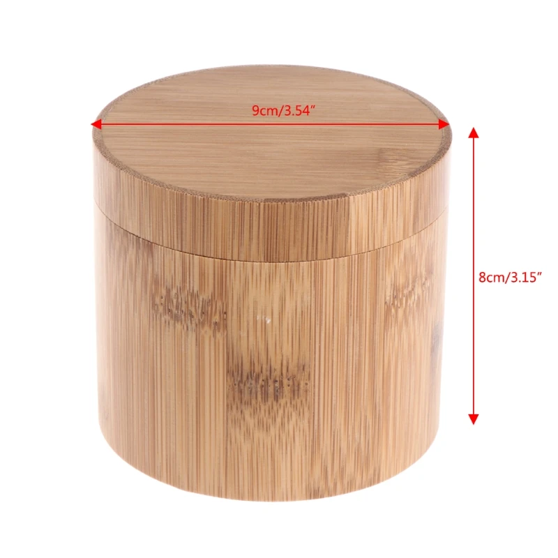 

652F Elegant Bamboo Watch Gift Box Jewelry Display Cylindric Storage Case With Pillow