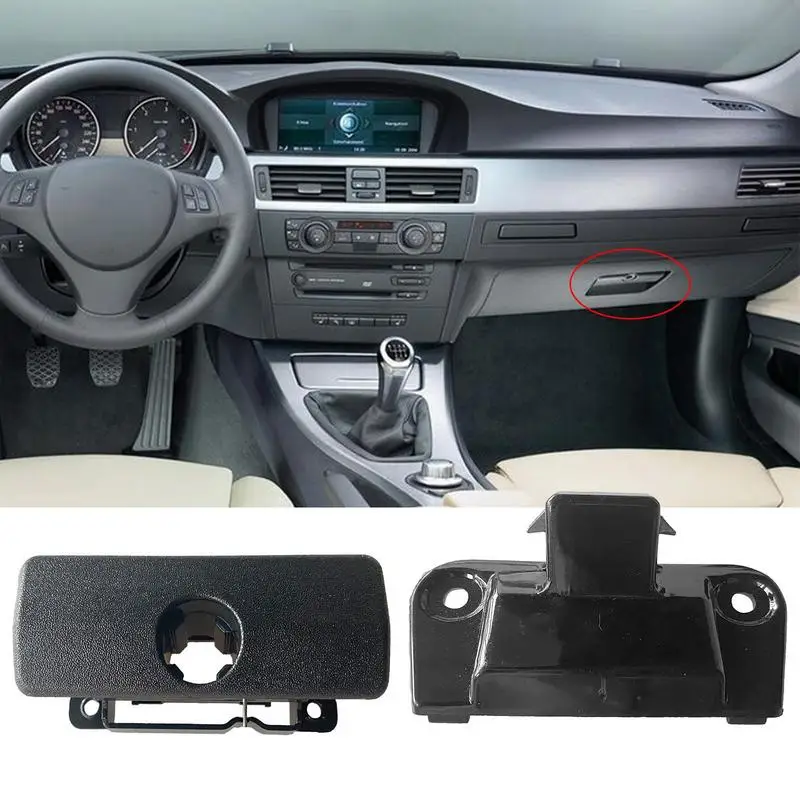 

1pcs Upper Glove Box Latch Handle Cover Lock Hole Automotive Armrest Glove Box Upper And Lower Locks Replace For Vehicles