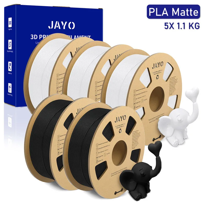 

JAYO PLA/PLA META/PETG/SILK/PLA+/Wood/ Rainbow/Marble 3d Printer Filament 1.75mm 3.25/5KG 10 Times Toughness for 3D Printer& Pen