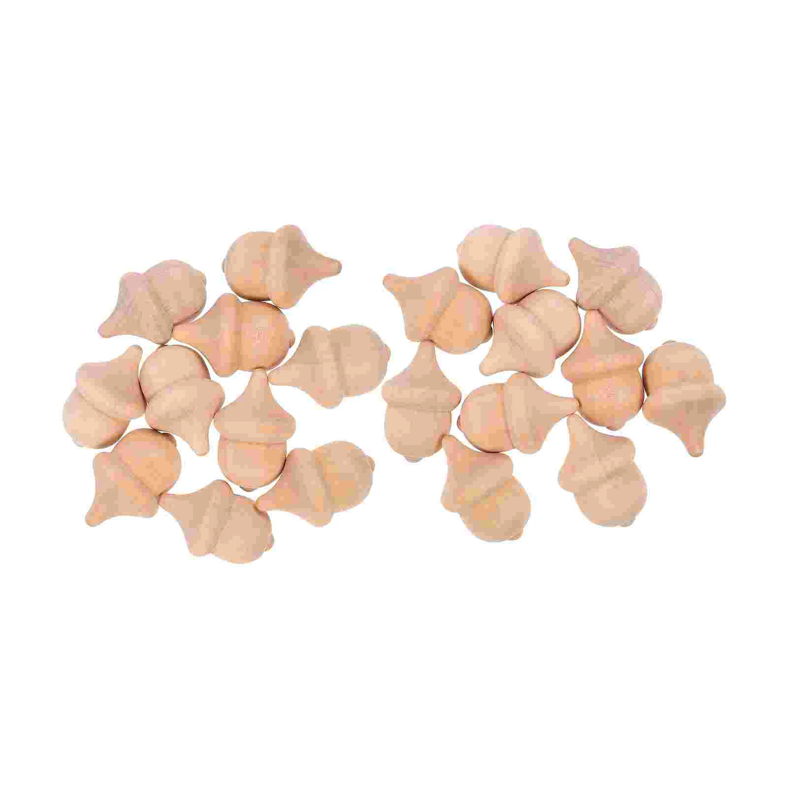 

20 Pcs Wood Toys Wooden Craft DIY Adornments Decorative Home Supply Body Kids Painting Child