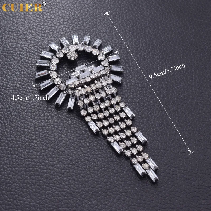 2 шт./лот гематитовые Кристальные Стразы с кисточкой Пряжка для обуви одежды