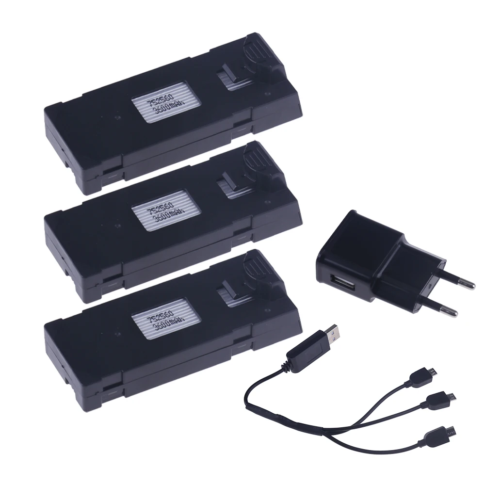 

3.7V 3600mAh RC Drone Battery Stable UAV Replacement Battery and Charger for E88 E88PRO E88MAX E525 E99 E99PRO P1 P5PRO K3 S1 P8