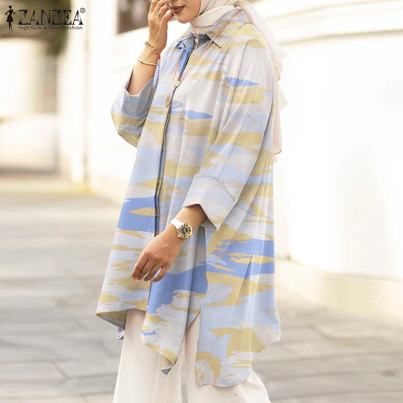 Женская богемная рубашка с завязкой Весенняя мусульманская абайя длинным