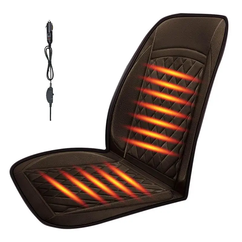 

Heating Car Seat Cover 12V Cars Seat Heating Cushion Flannel Seat Covers With Non-Slip Bottom Fits Most Automotives SUVs Trucks