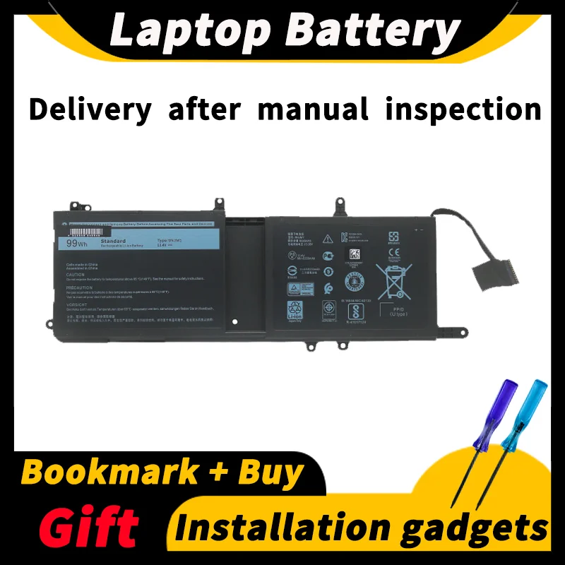 Аккумулятор для ноутбука Dell Alien ALIENWARE 15 R3/R4 17 R4/R5 P31E P69F 9NJM1 44T2R 11,4 в 8333 Вт/ч