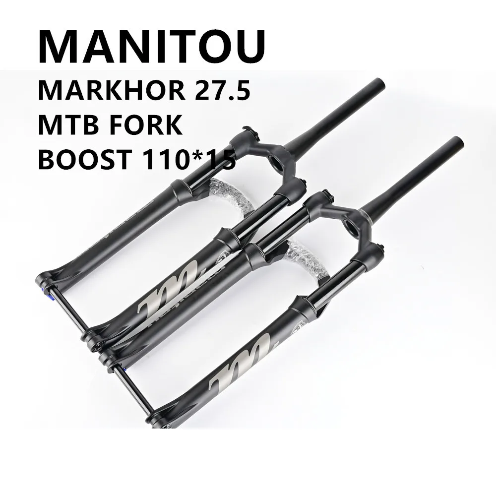 

Manitou MARKHORQR 100*9MM and BOOST M30 110*15MMs Mountain MTB air Bike Fork Matte Bicycle Fork 27.5 29 inche Black Suspension