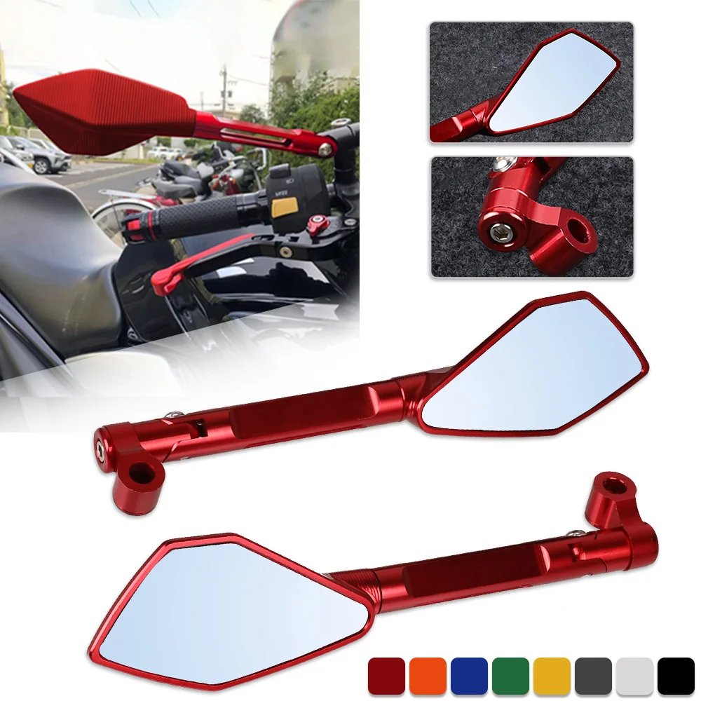 

8mm 10mm Motorcycle ALUMINUM Rearview Side Mirrors For YAMAHA YZF R1 R3 R6 R15 R25 R125 all years YZF 600R YZF600R thundercat