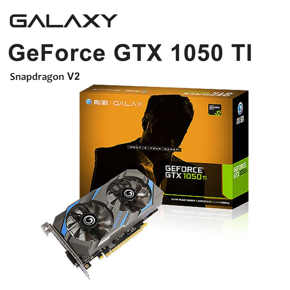 Видеокарта GALAXY GTX1050TI V2 4G GDDR5 128 бит GTX 1050 Ti 4 Гб NVIDIA 14 нм 7000 МГц |