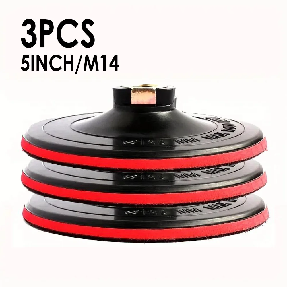 【Оптовая продажа】3 шт. 5-дюймовая пенопластовая пластиковая подложка M14, шлифовальный диск для угловой шлифовальной машины, полировальные подушечки, полировальное колесо, клей