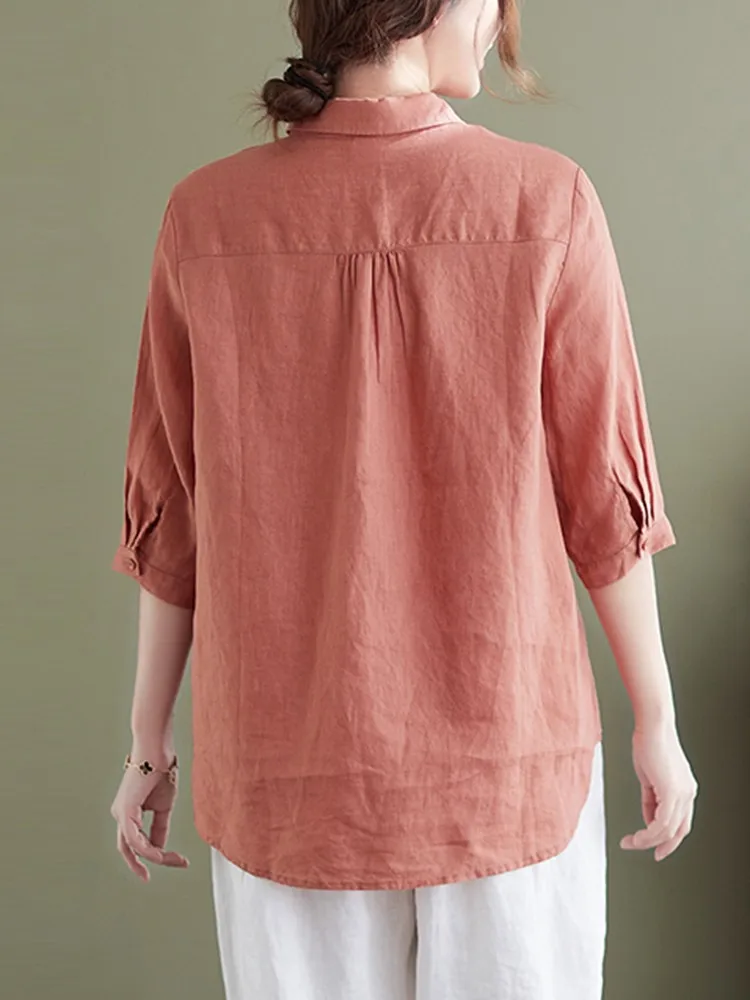 Женские Летние повседневные рубашки новинка 2022 винтажные стильные свободные