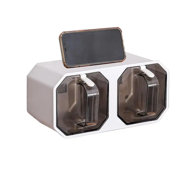 

Настенная стойка для специй, органайзер для приправ, компактная коробка для приправ с ложкой, самоклеящийся прозрачный ящик, банки для спец...