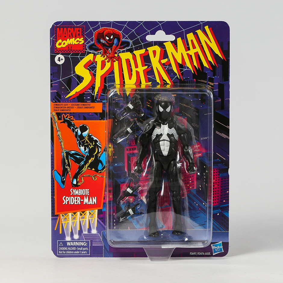 Фигурка Человека-паука в стиле ретро Marvel Legends Ben Reilly / Symbiote Spiderman 6 дюймов - купить по