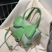 bow tie fashion small crossbody messenger sling bags for women 2022 summer lady chain shoulder handbags designer sweet totes pur