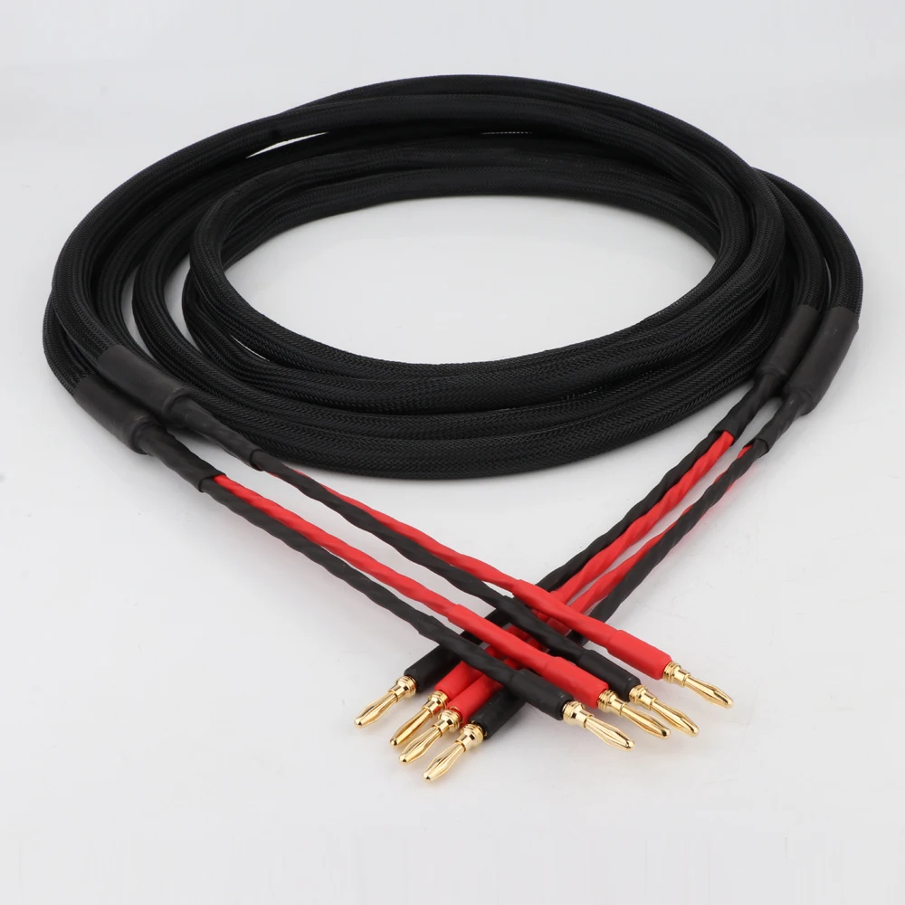 

Pair Tara Labs Prism Helix 8 audio Speaker Cable with Gold Plated banana plug