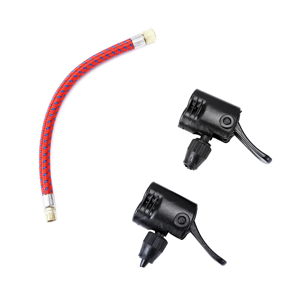 

2 Bike Air Inflator Tire Dual Head Valve Adapter 16.5cm Bicycle Double-Head Inflatable Bicycle Tyre Pump Extension Hose Tube