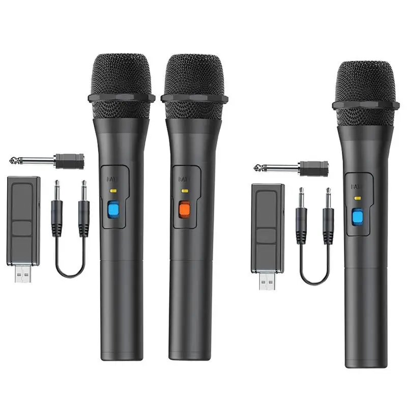 

Wireless Microphone Metal Dynamic Microphone With Noise Reduction Mic System With Rechargeable Receiver For Karaoke Machine