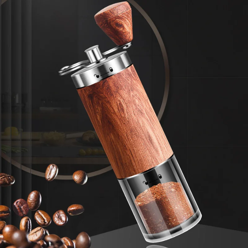 

Portable Manual Handmade Coffee Grinder Mill Wood Grain Coffee Bean Grinder Stainless Steel Crank Grinders for Kitchen Bar Tool
