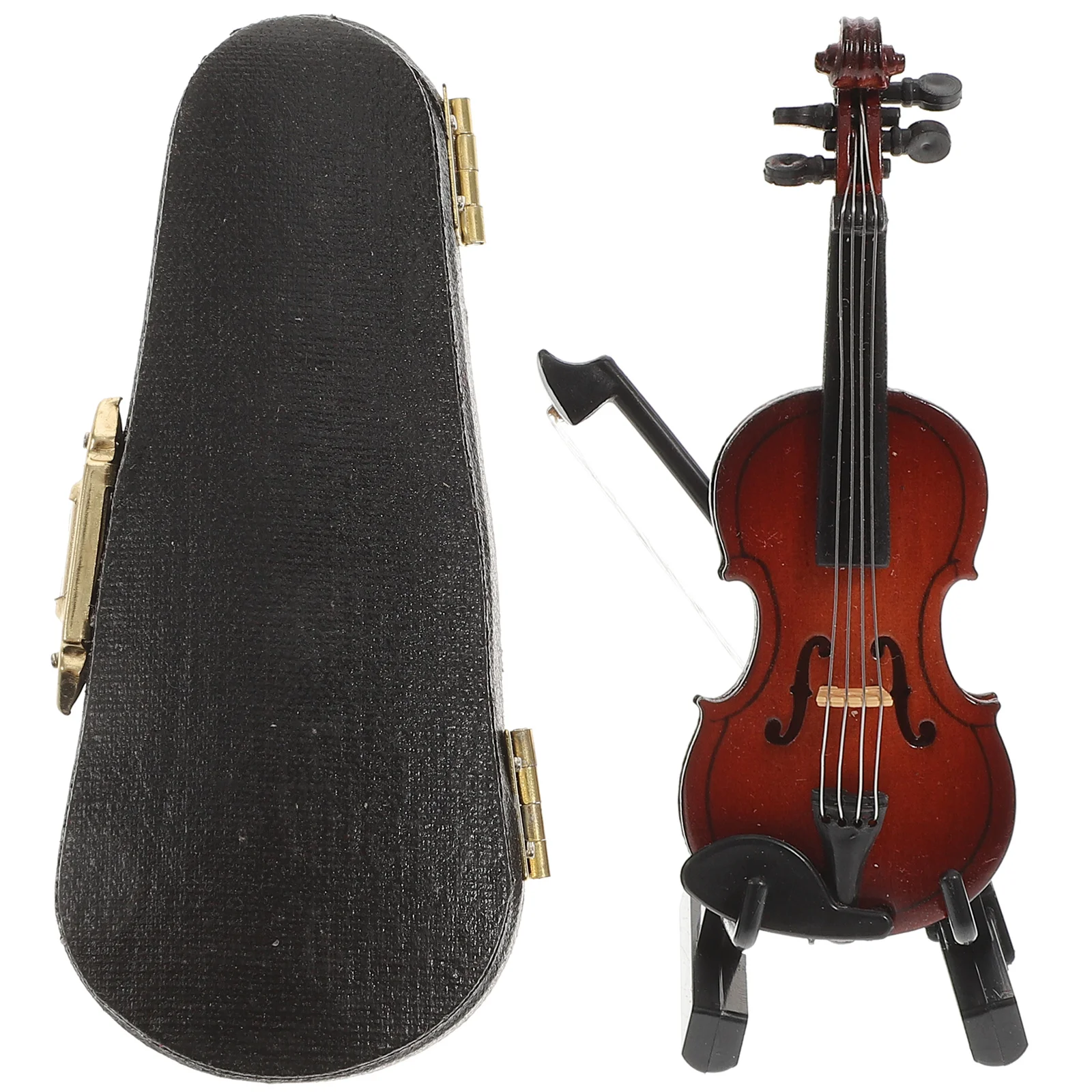 

Violin Model Mini Bass Guitar Desktop Adornment Instrument Photo Prop Basswood Decorative Miniature Ornament Lovely