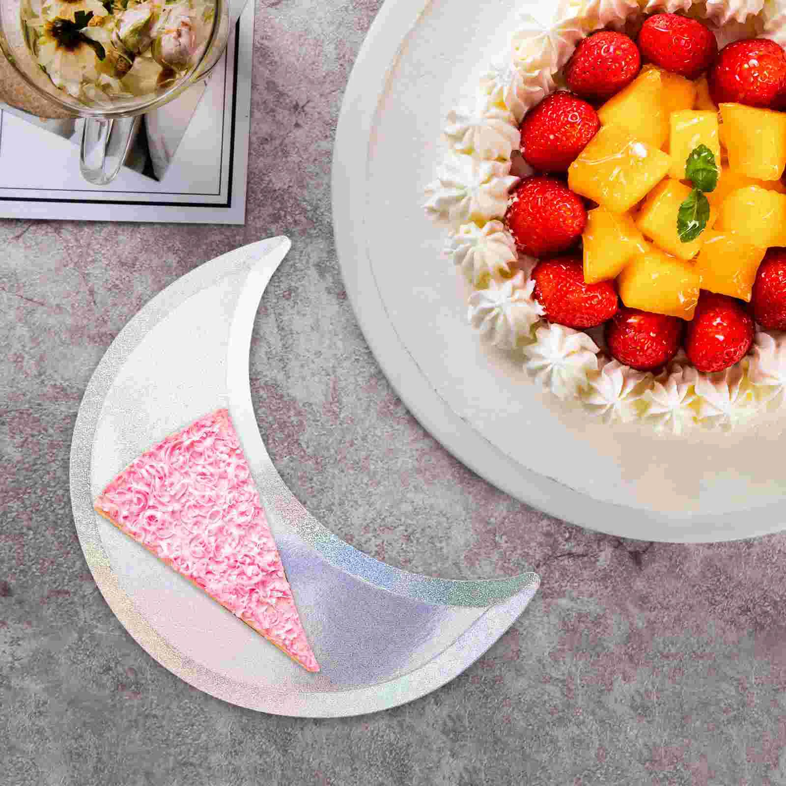 8 шт. поднос для бумаги в форме луны посуда полумесяца тарелка с планетами