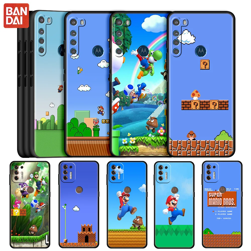 

SUPER MARIO BROS Funny Case For Motorola Moto G30 G50 G60 G8 G9 Power One Fusion Plus E6s Soft Phone Coque Fitted Matte Capa