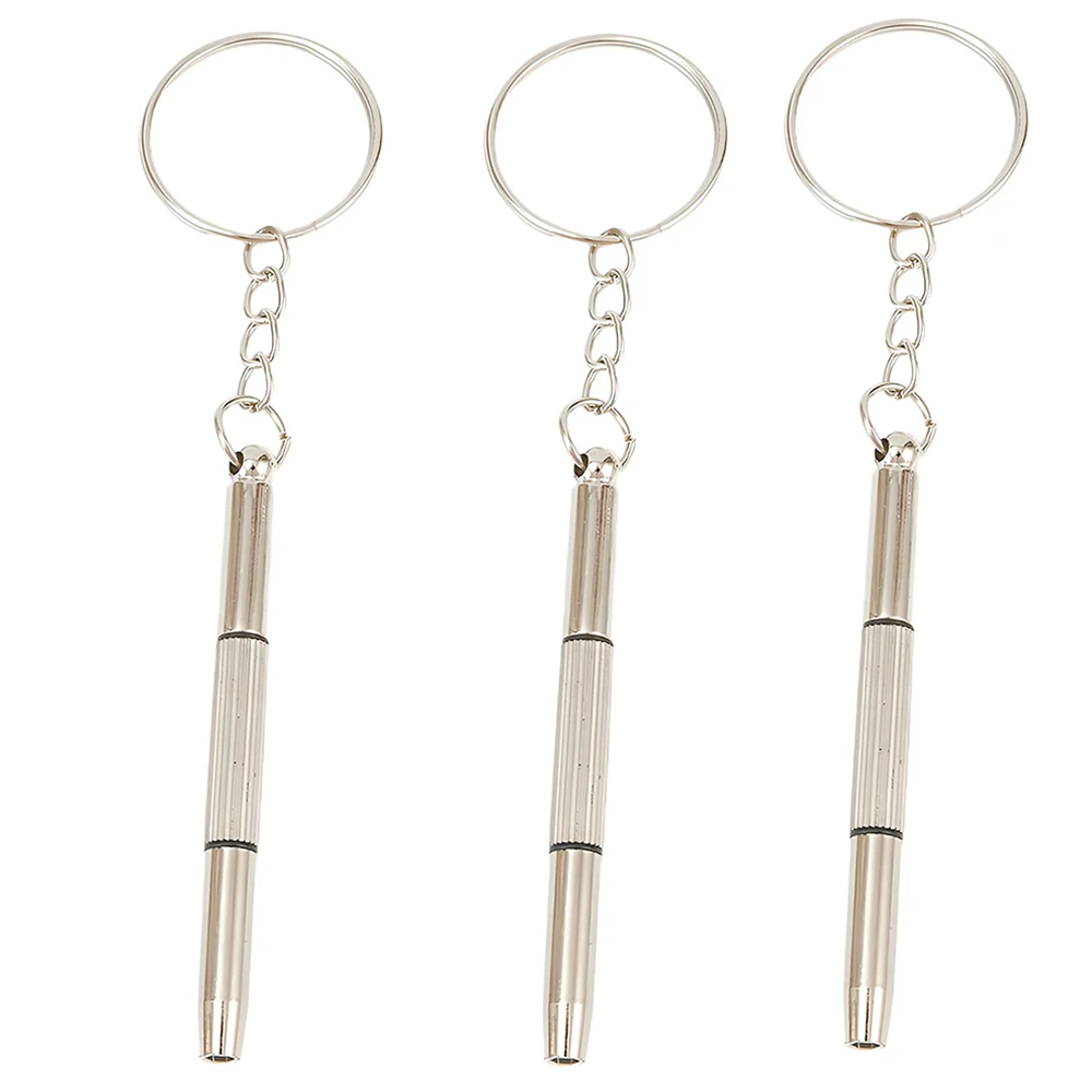 

1/3/5 шт. мини-брелок отвертка 3 в 1 шлицевой крест шестигранная отвертка очки телефон часы ремонт брелок инструмент