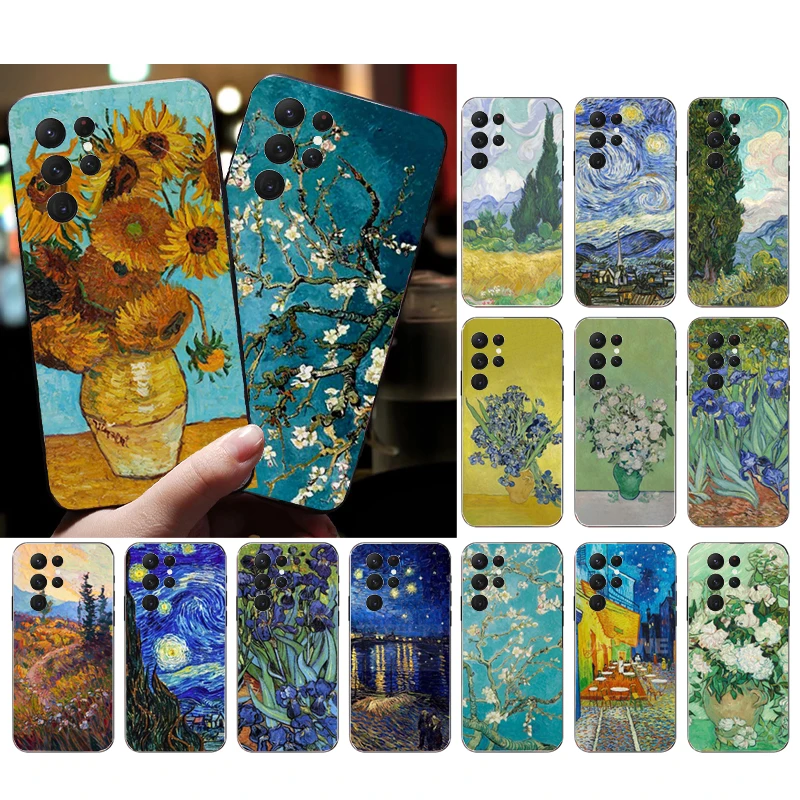 

Phone Case for Samsung Galaxy S23 S22 S21 S20 Ultra S20 S22 S21 S10E S20FE Note 10Plus 20 Ultra Vincent van Gogh Flower Painting
