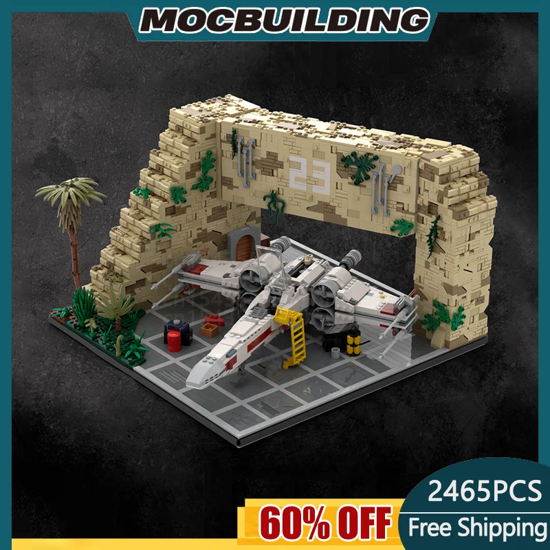 

Star Movie Starfighter X Wing Hangar MOC Space Wars Street View Building Model Large Scale UCS Puzzle Bricks Toys Gifts