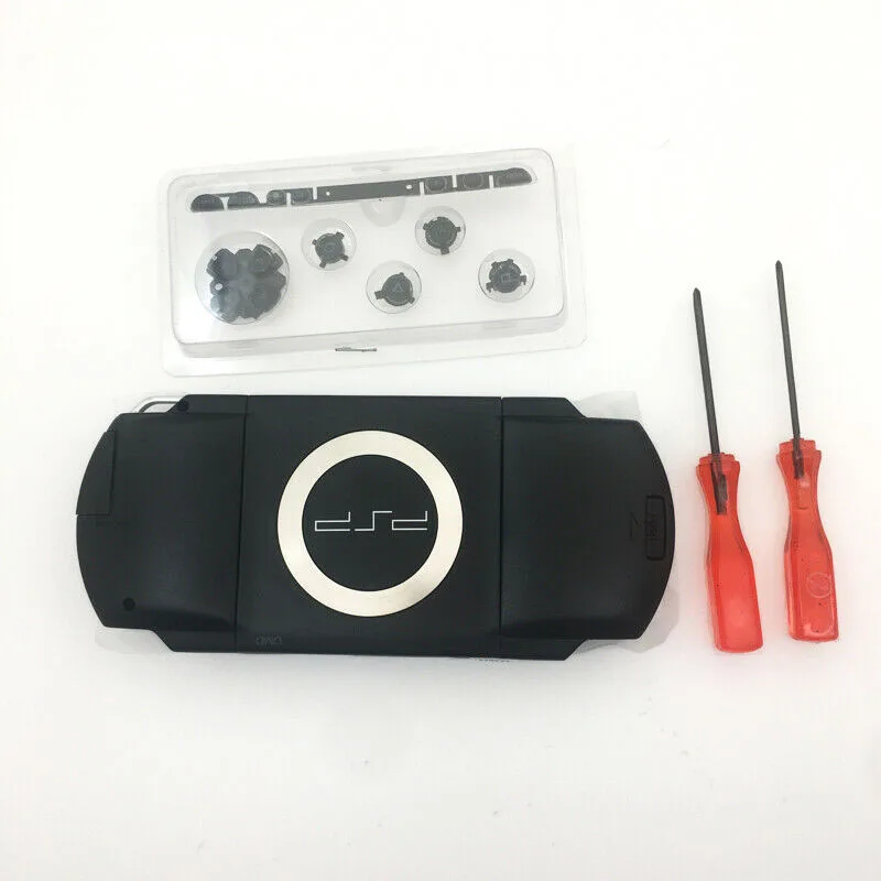 

Черная полная оболочка для PSP 1000, фотооболочка для игровой консоли PSP 1000 с кнопкой, винтами, запасные части для корпуса PSP 1000