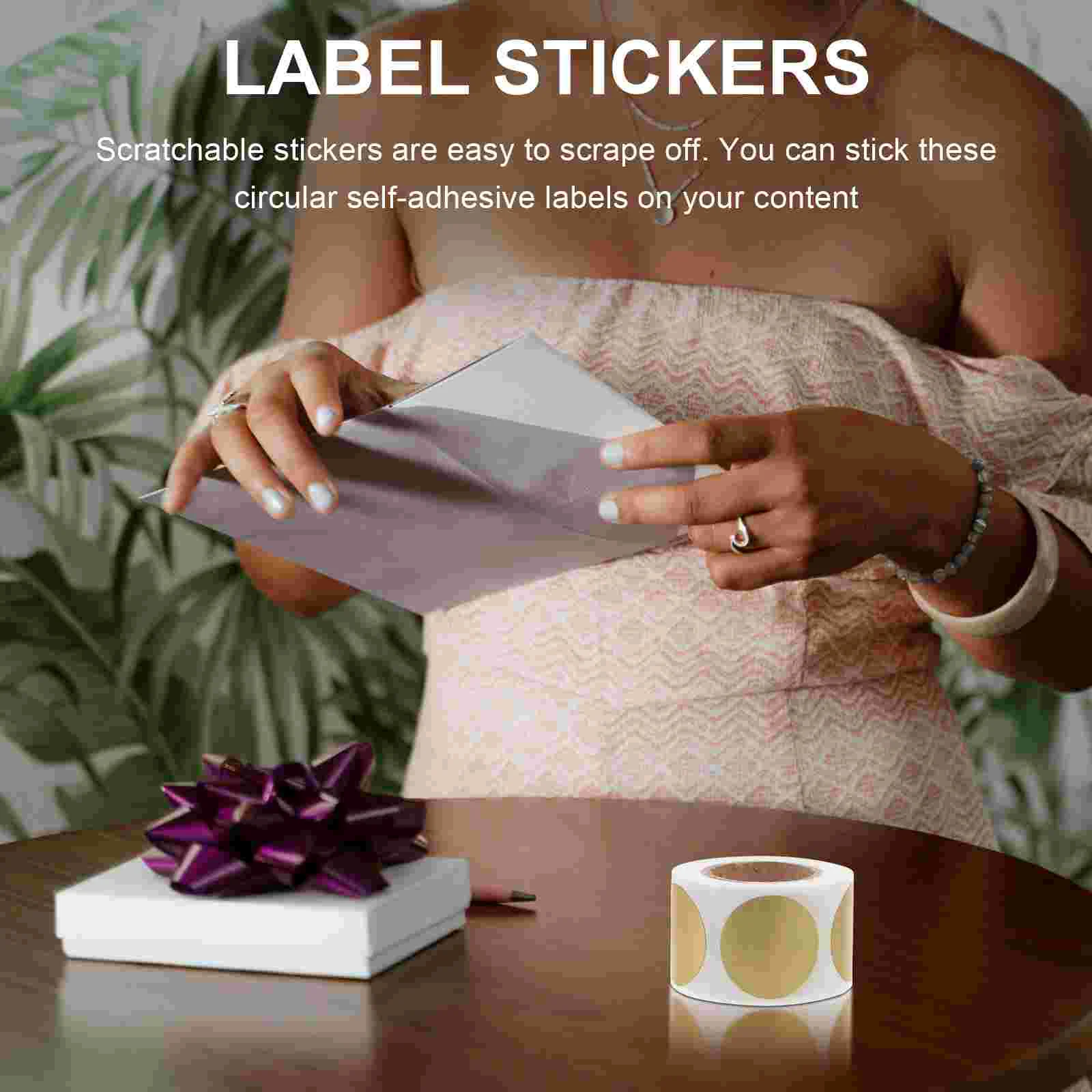 Скретч-наклейки круглые наклейки клейкие этикетки карты золотые билеты для