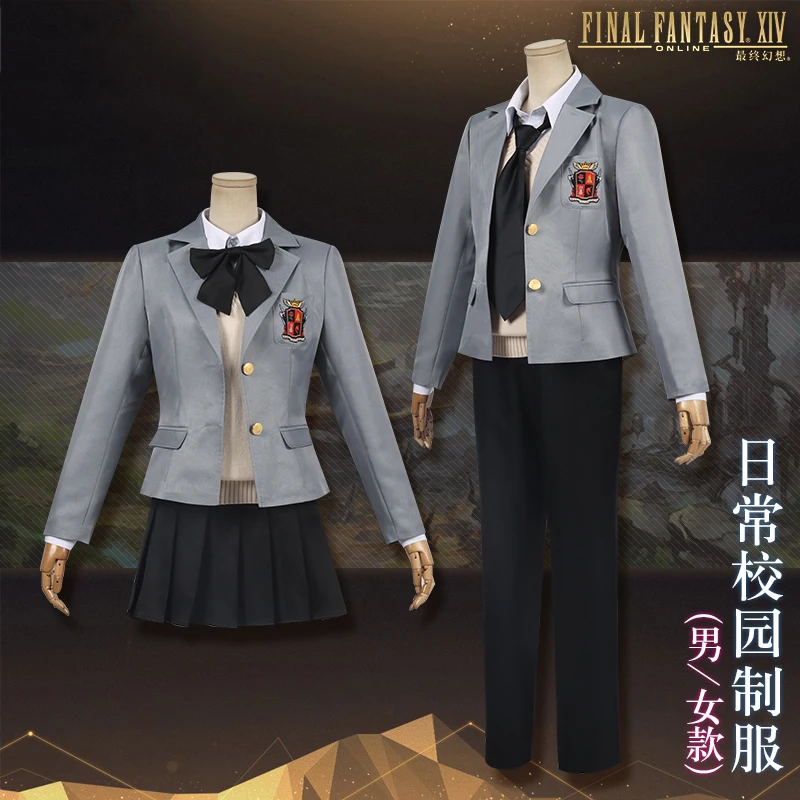 

COSLEE [S-3XL] Game Final Fantasy XIV FF14 Ishgard College JK School Uniform Dress Cosplay Costume Activity Party Outfit Daily