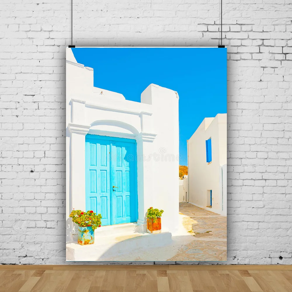 NITREE European Style Retro Street Seaside Scenery Wedding Photos Newborn and Pet Photography Background Props JDH-06