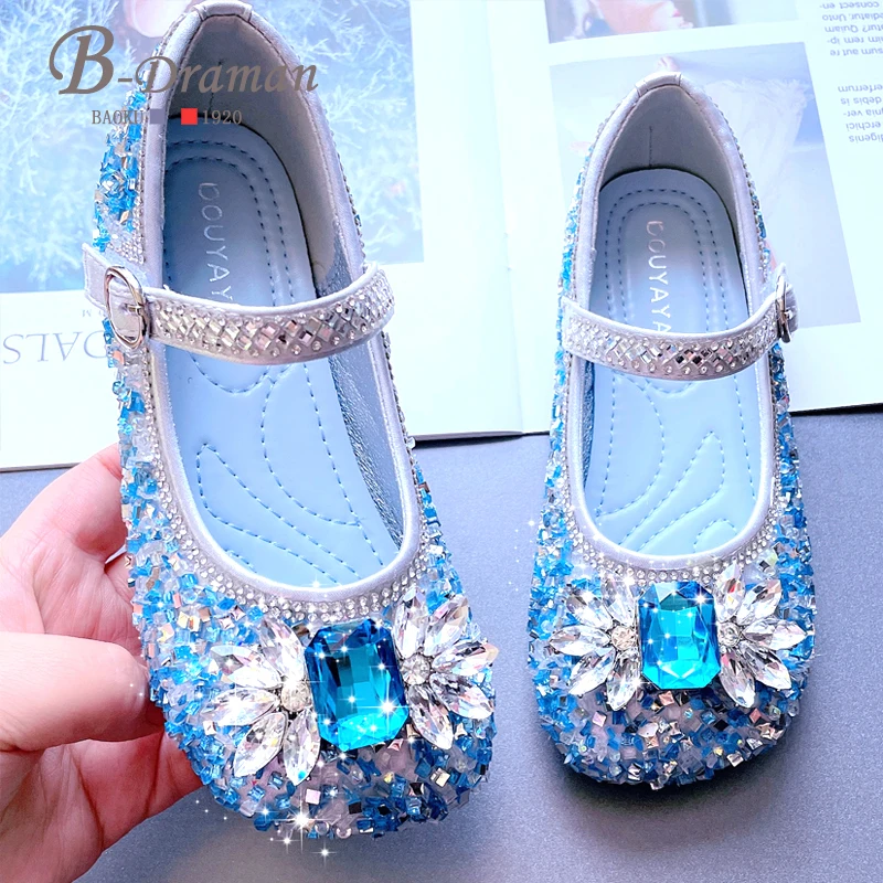 Princess Shoes Children's Crystal Shoes 2022 New Baby Fashion Soft-soled Flash Diamond Shoes Girls Shoes Toddler Shoes Girl