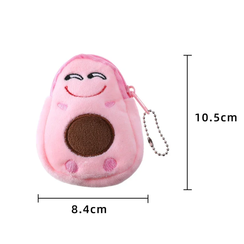 Милый маленький кошелек для мелочи плюшевый Кошелек подвесной ключей наушников