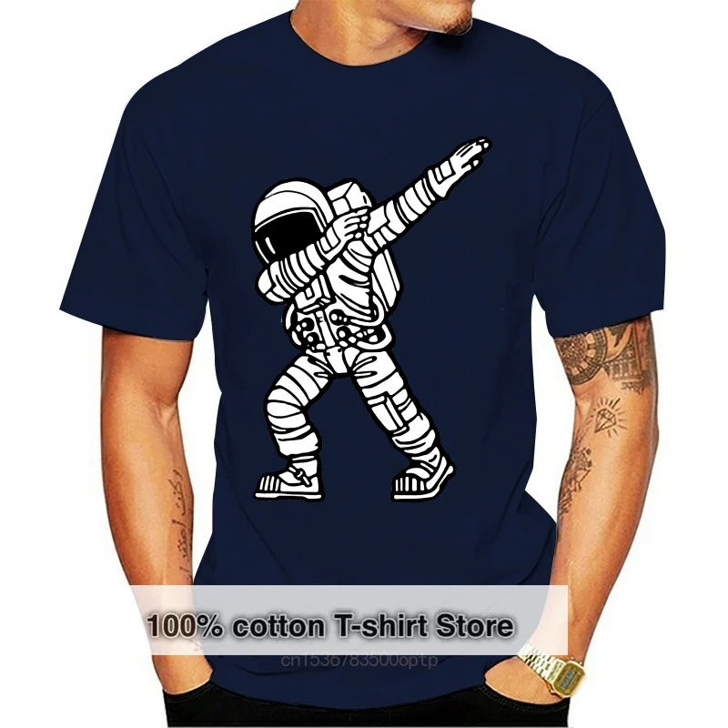 

Geek Parody Dabbing Astronaut T shirt men Funny Astronaut Dab t-shirt hombre Camiseta Short Sleeve O-neck Science Astronomy Tees