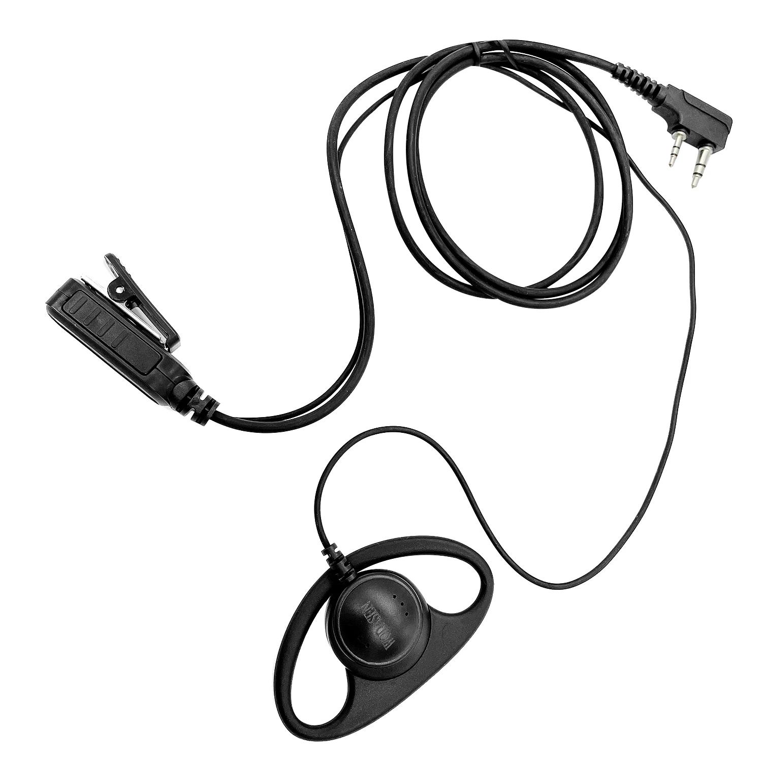 

D type hanging ears Big PTT walkie-talkie Earpiece police microphone for baofeng UV-3R, UV-5R, UV-5RA, UV-5X3, UV-5RX3, UV-5R