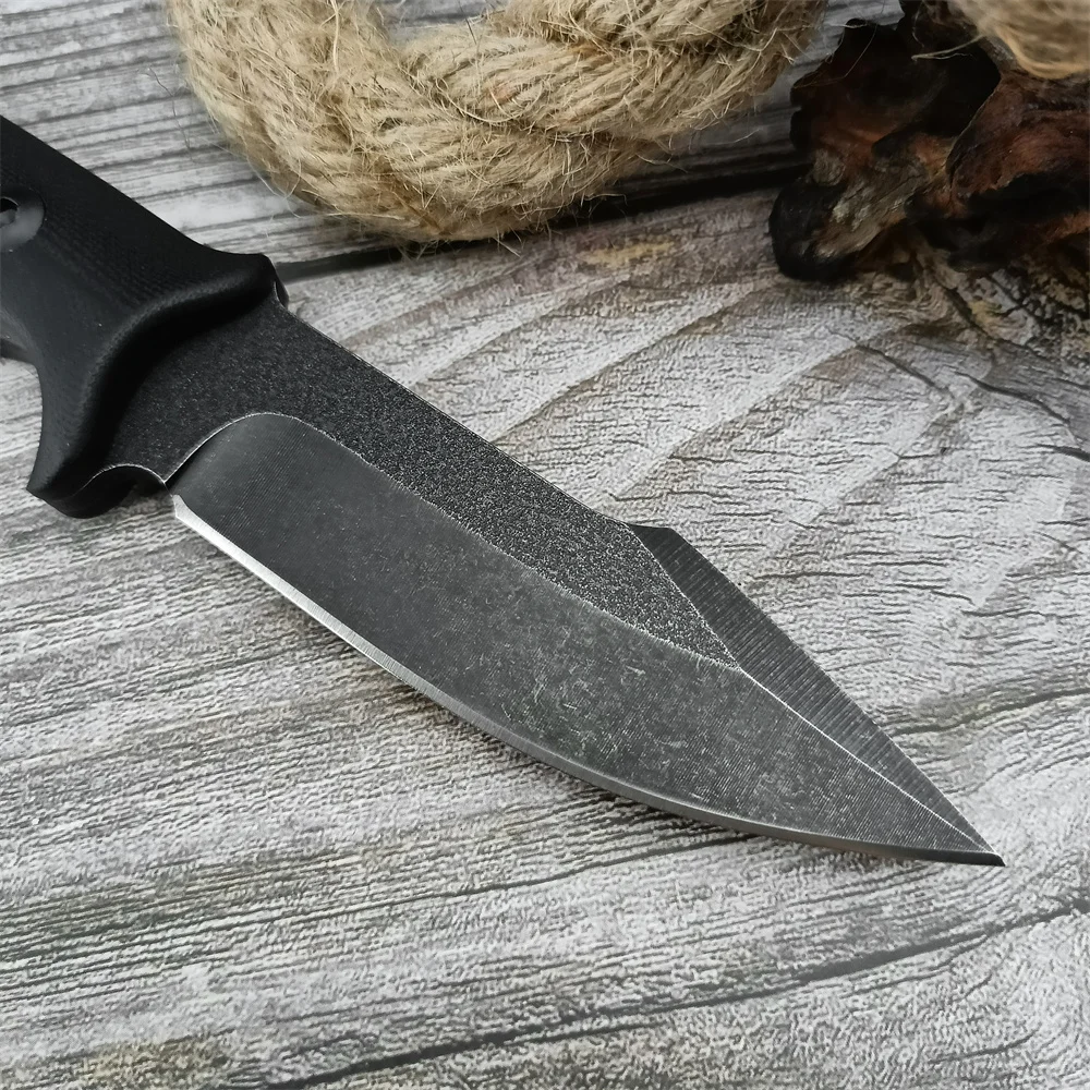 Тактический Уличный Нож С Фиксированным Лезвием 8Cr13Mov Stonewash Высококачественный